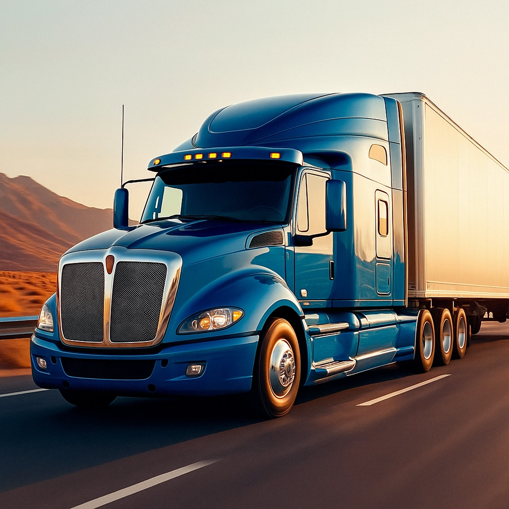 Door-to-airport cargo pickup and transportation service illustration